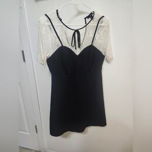 Forever 21 Black and White Lace Dress